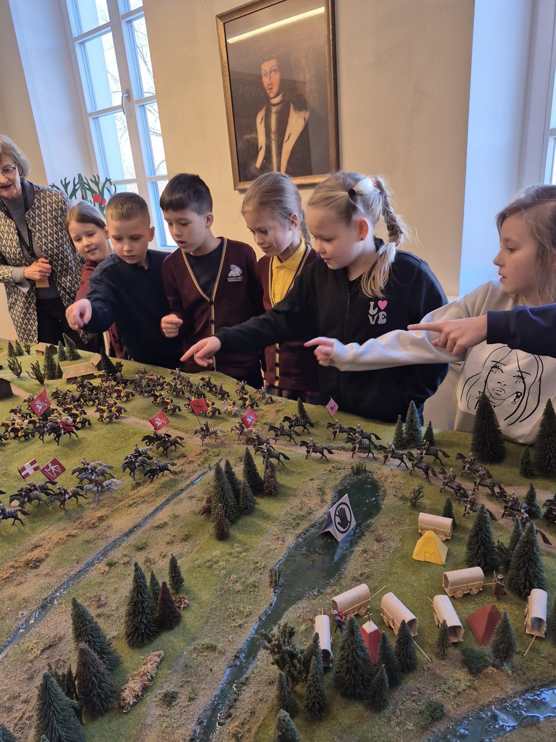 3c klasės pamoka apie Žalgirio mūšį Lietuvos nacionaliniame muziejuje