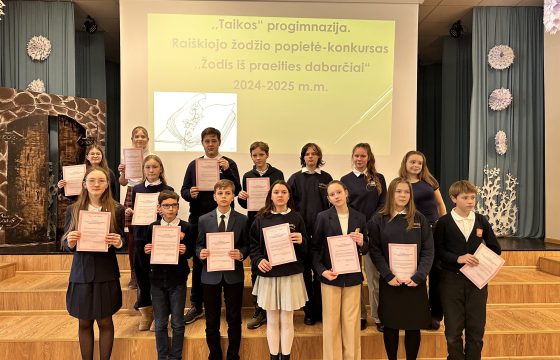 Raiškiojo žodžio popietė-konkursas progimnazijoje
