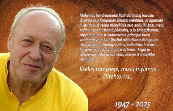 Atsisveikinimas su ilgamečiu mokyklos direktoriumi