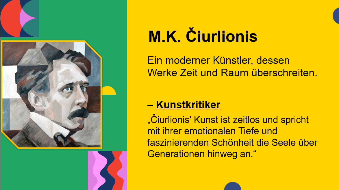 M. K. Čiurlionio gimtadienis vokiečių k. pamokoje