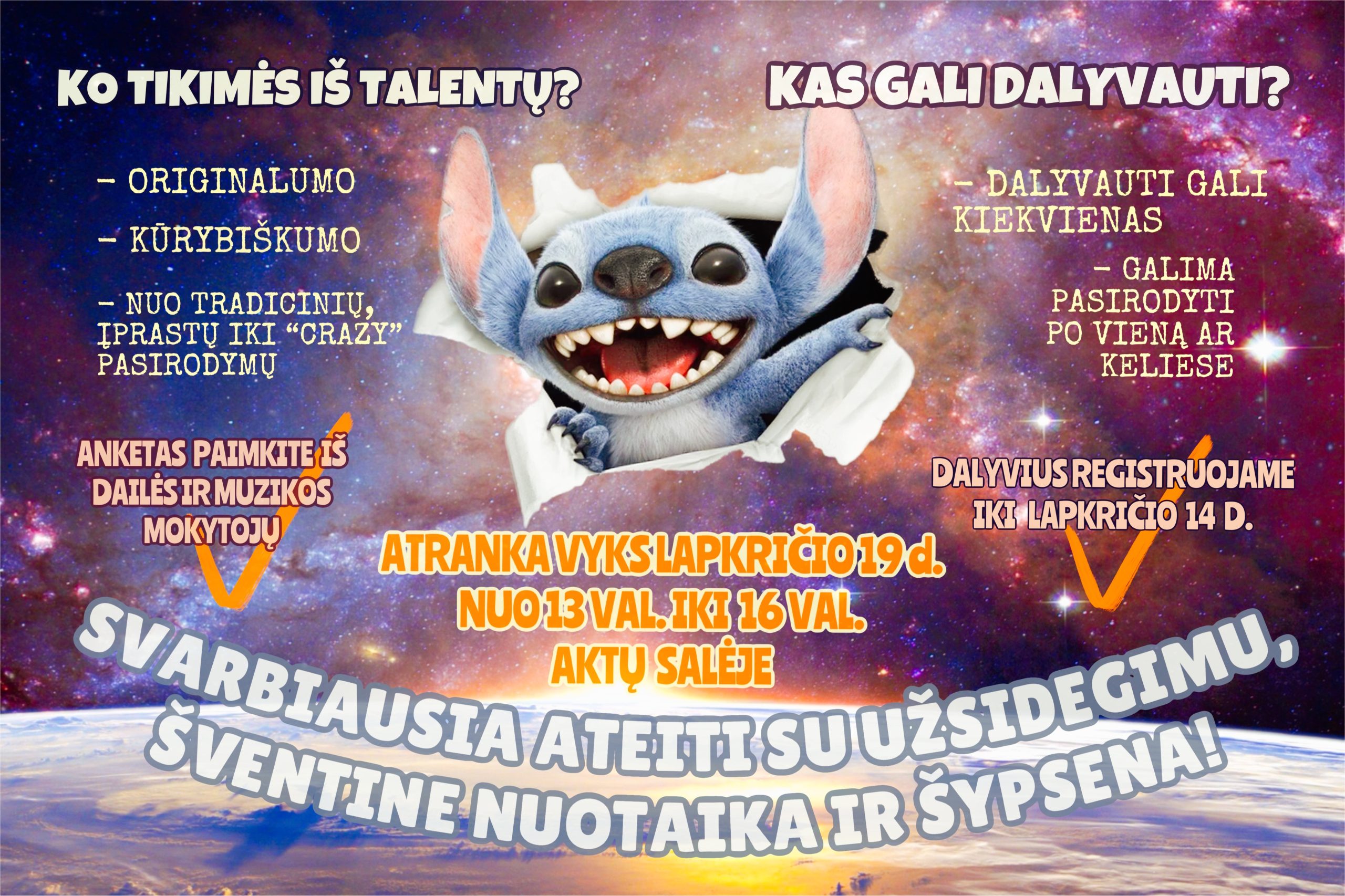 Taikos talentų atranka