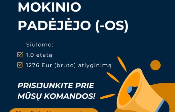 Ieškome mokinio padėjėjo(-os)