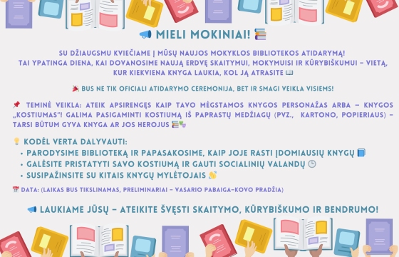 Knygos kostiumo STEAM pasiūlymas