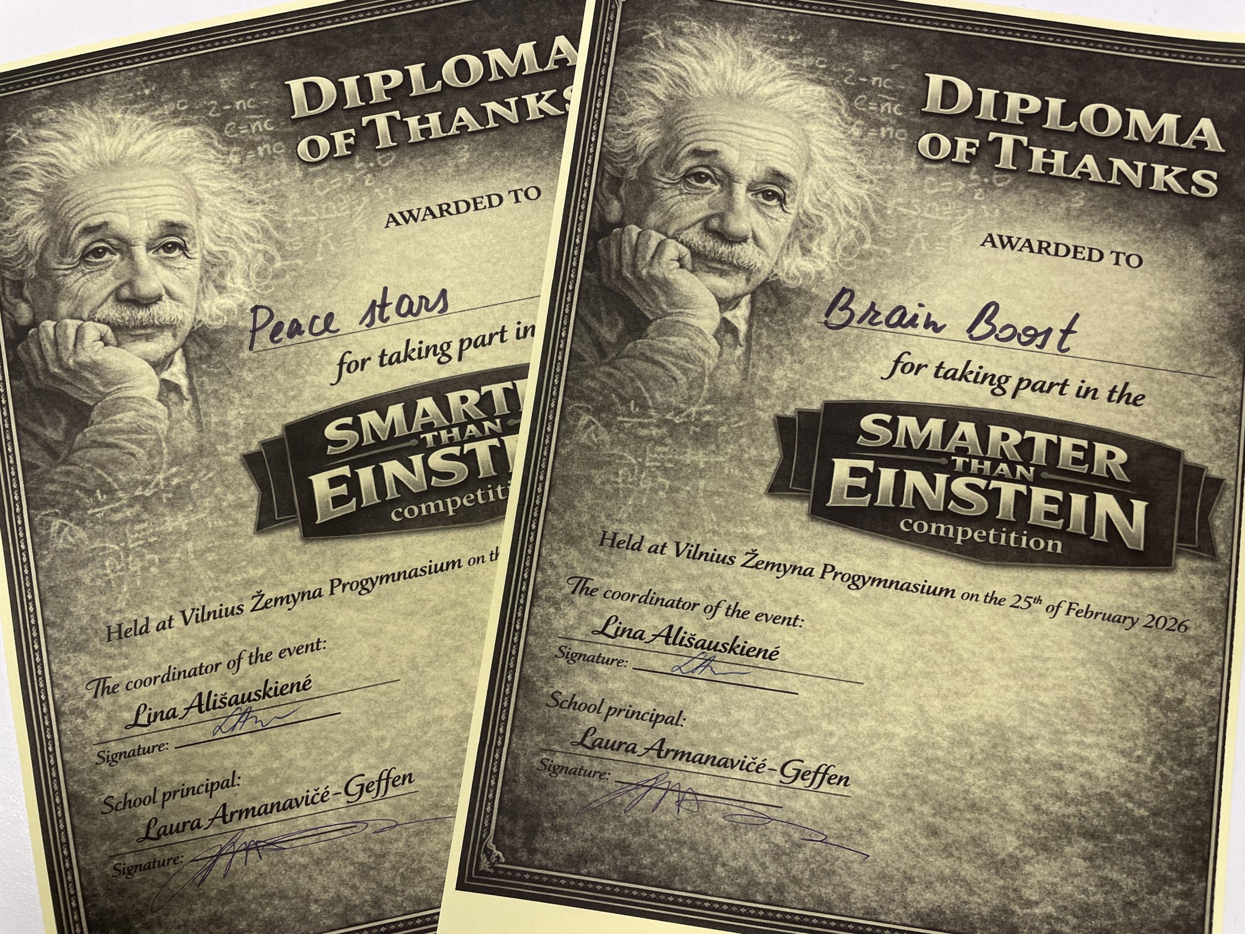 Respublikinis penktokų konkursas ‘SMARTER THAN EINSTEIN’