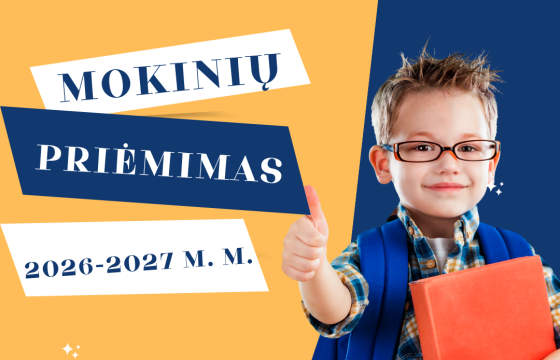 Mokinių priėmimas 2026-2027