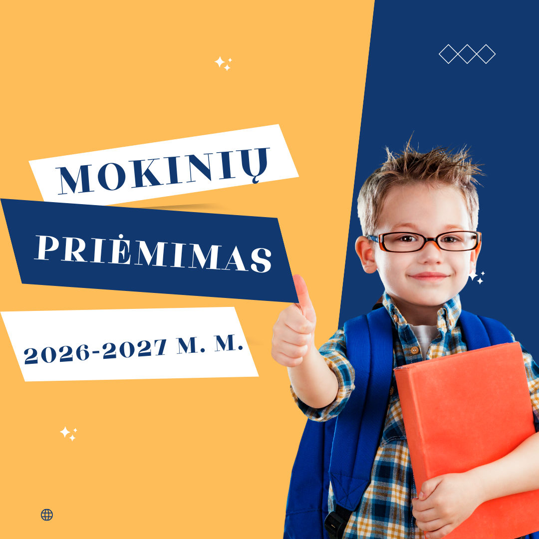 Mokinių priėmimas 2026-2027